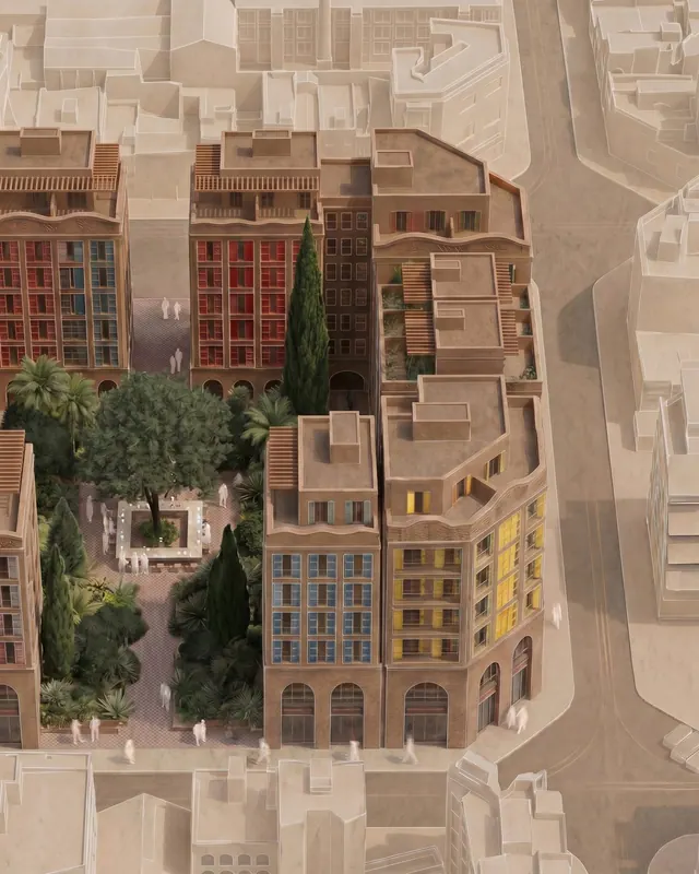 L’Illa del Poblenou, twelve buildings around a planted courtyard